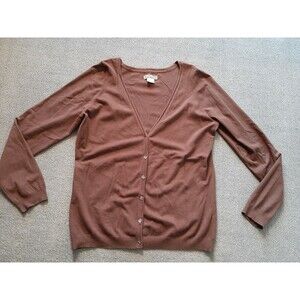 Tommy Bahama Womens Long sleeve shirt L Large Brown 76% Viscose